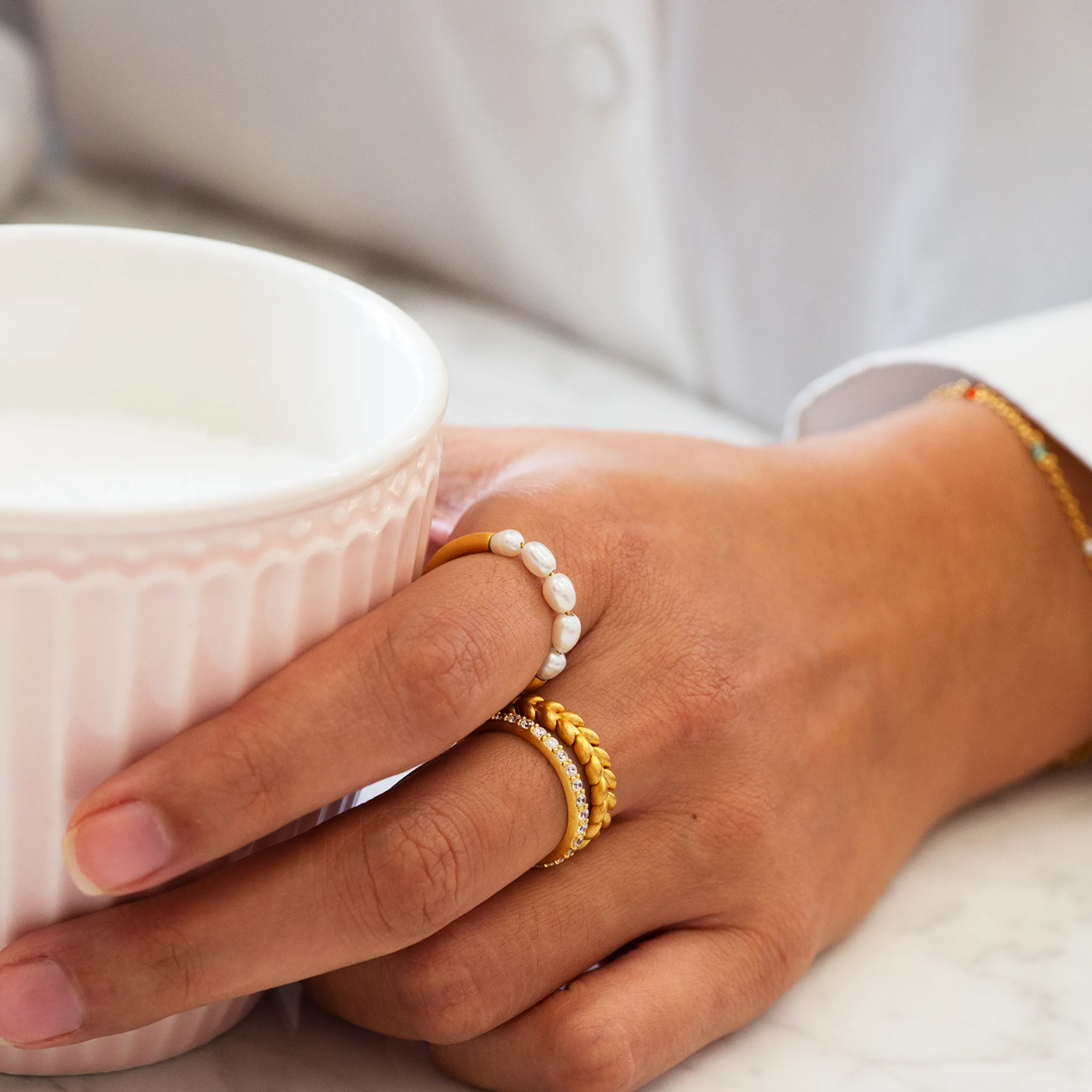 byBiehl® Danmark Aura ring 14K forgyldt sølv Flash Sale