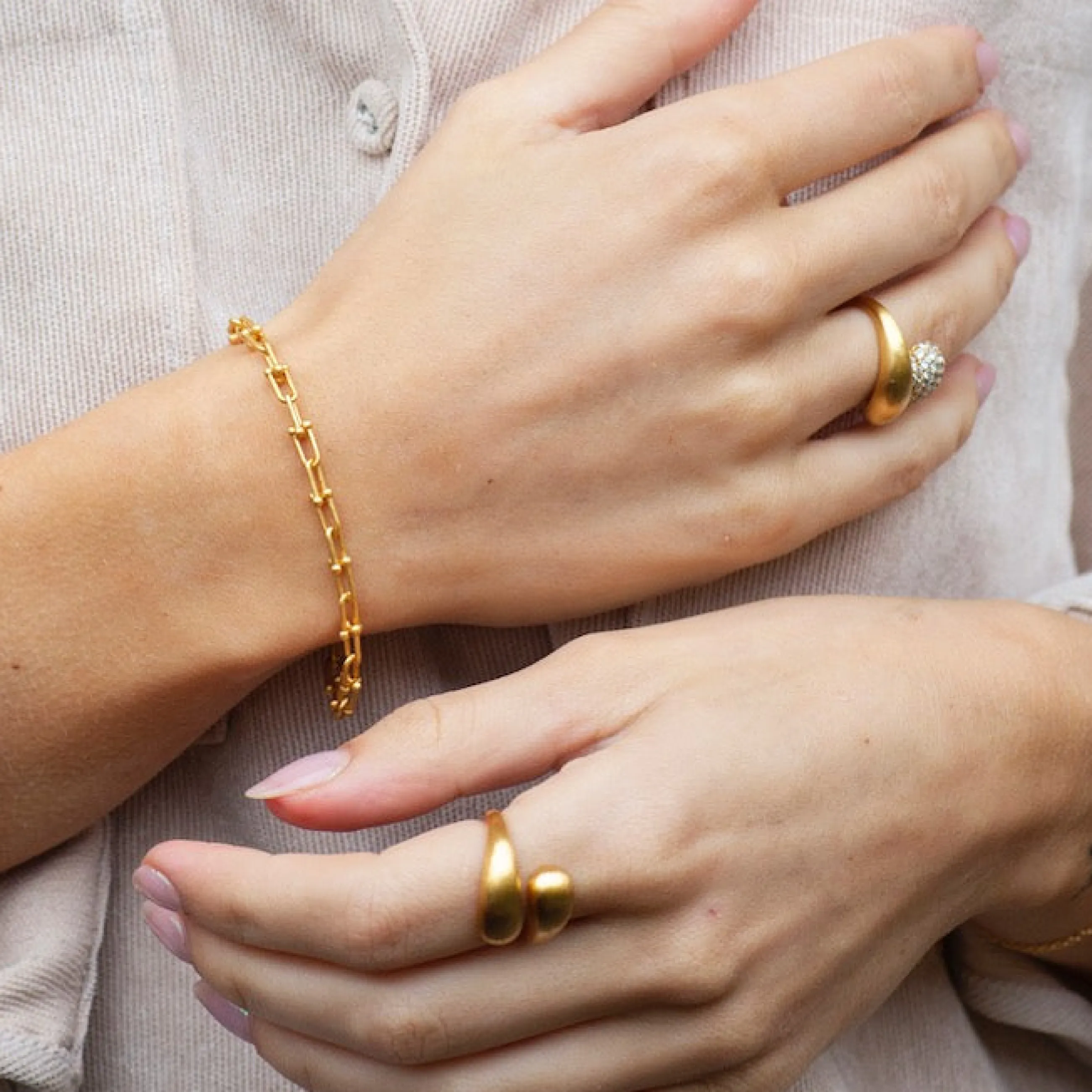 byBiehl® Danmark City armbånd 14K forgyldt sølv Outlet