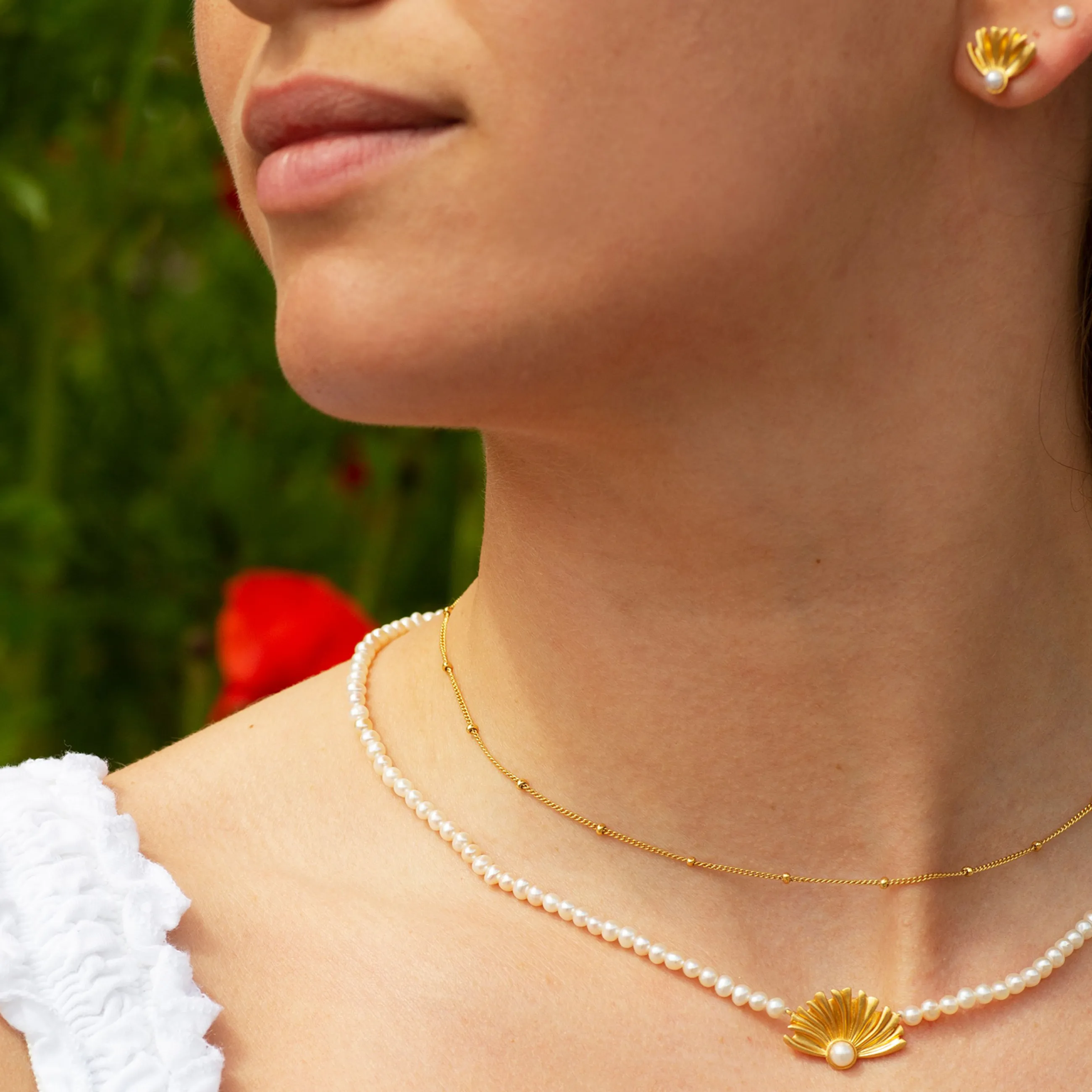 byBiehl® Danmark Dot halskæde 14K forgyldt sølv Clearance