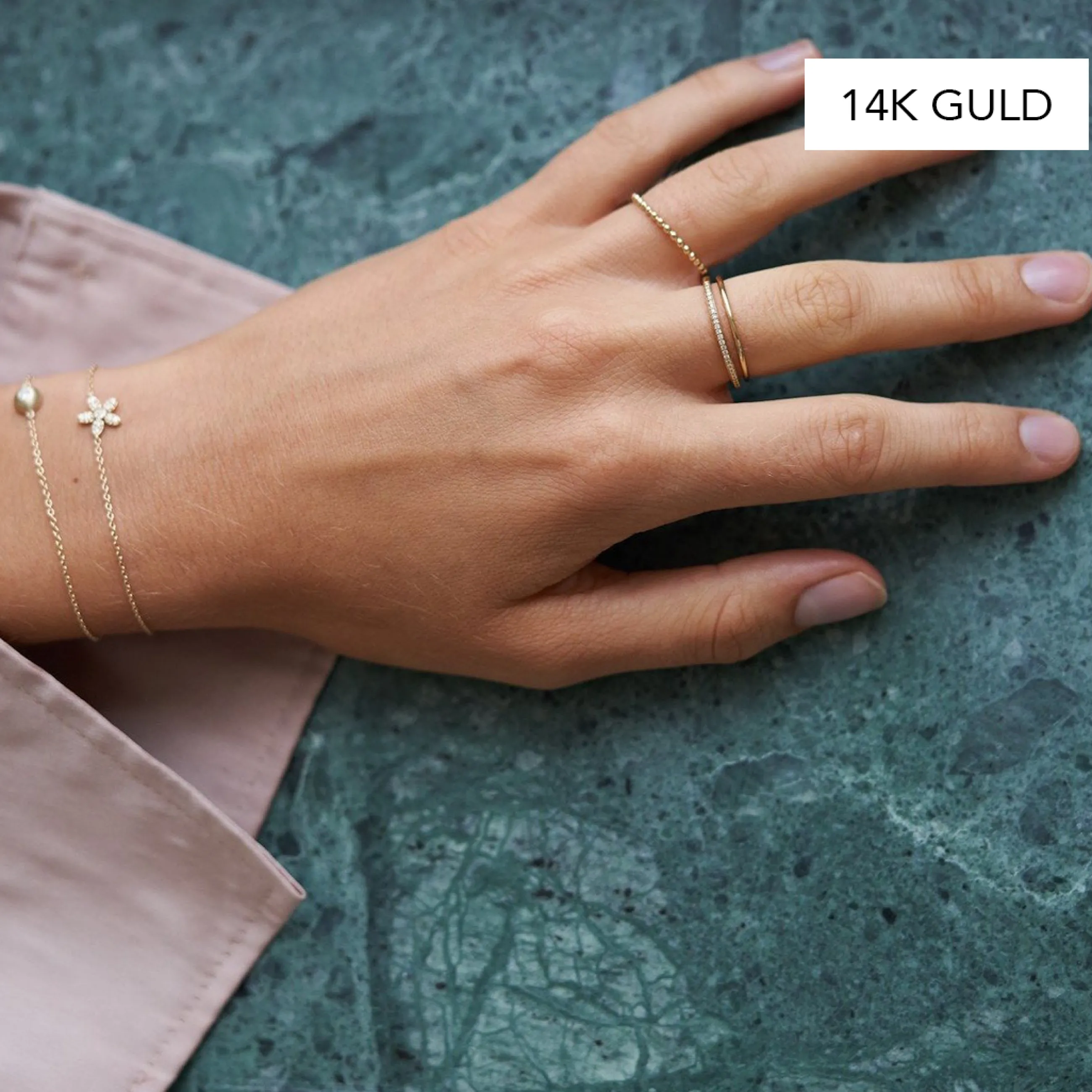 byBiehl® Danmark Fine Diamant Line Slim Ring 14K guld / Slim Cheap