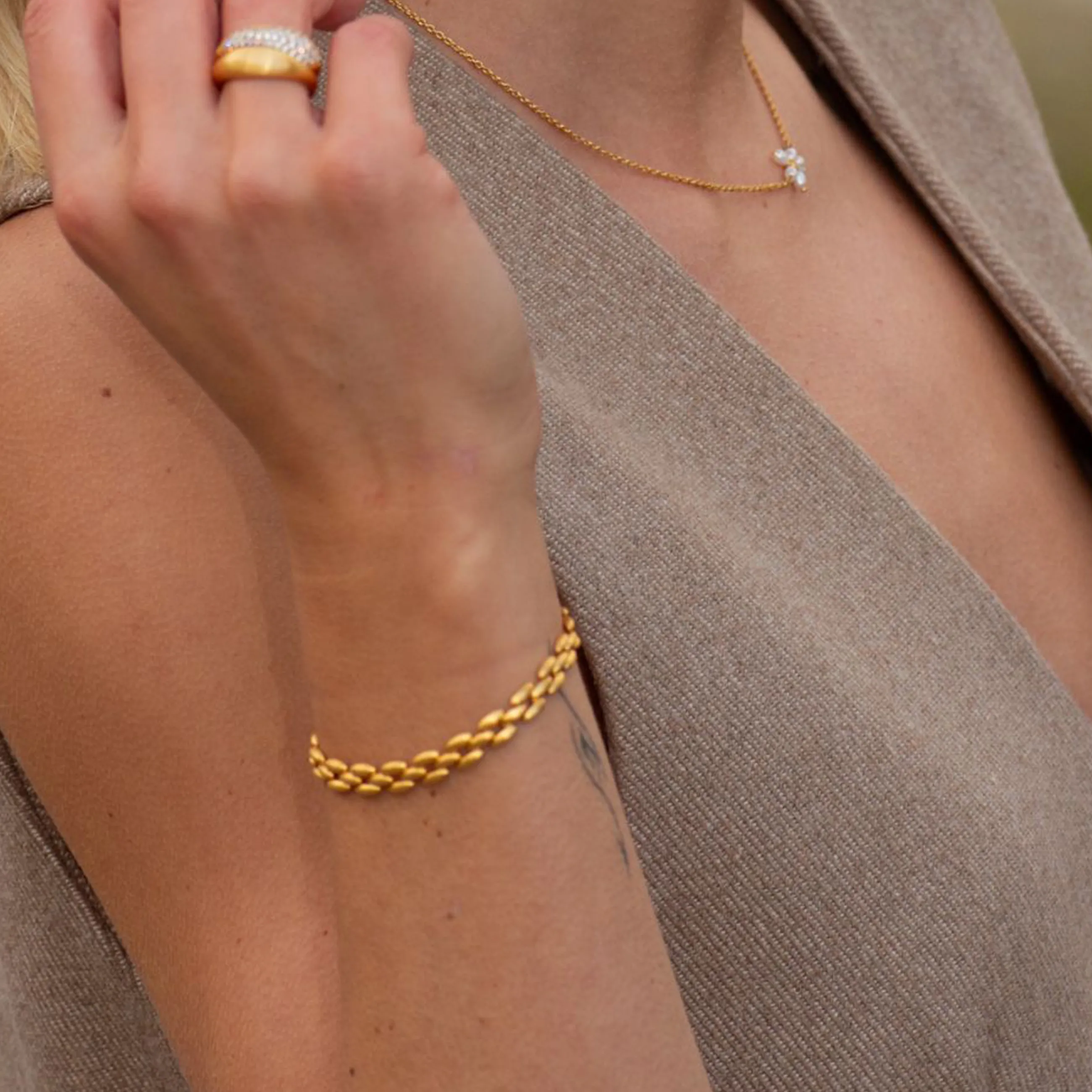 byBiehl® Danmark Jackie armbånd 14K forgyldt sølv Best