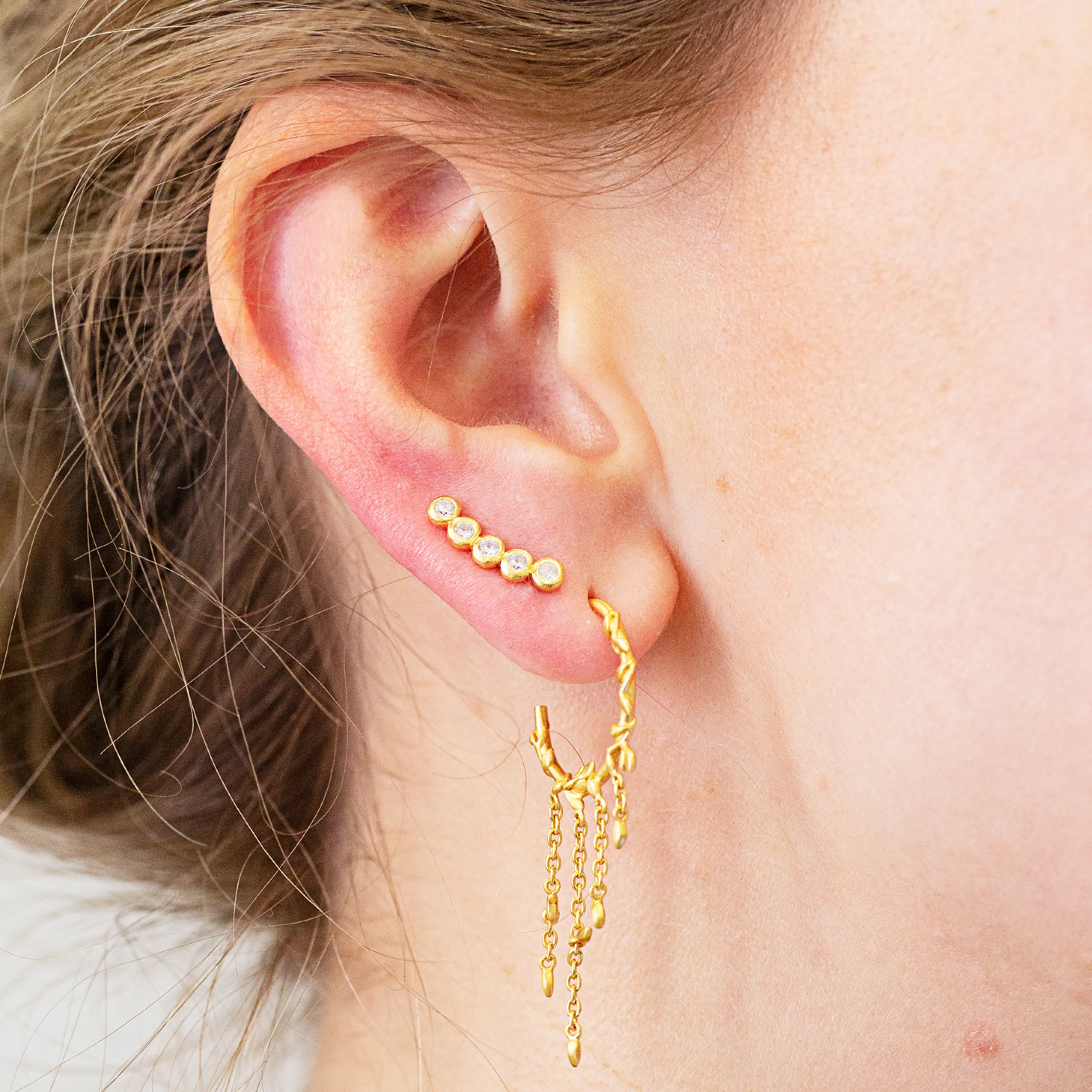 byBiehl® Danmark Jungle Ivy Hoops 14K forgyldt sølv Cheap