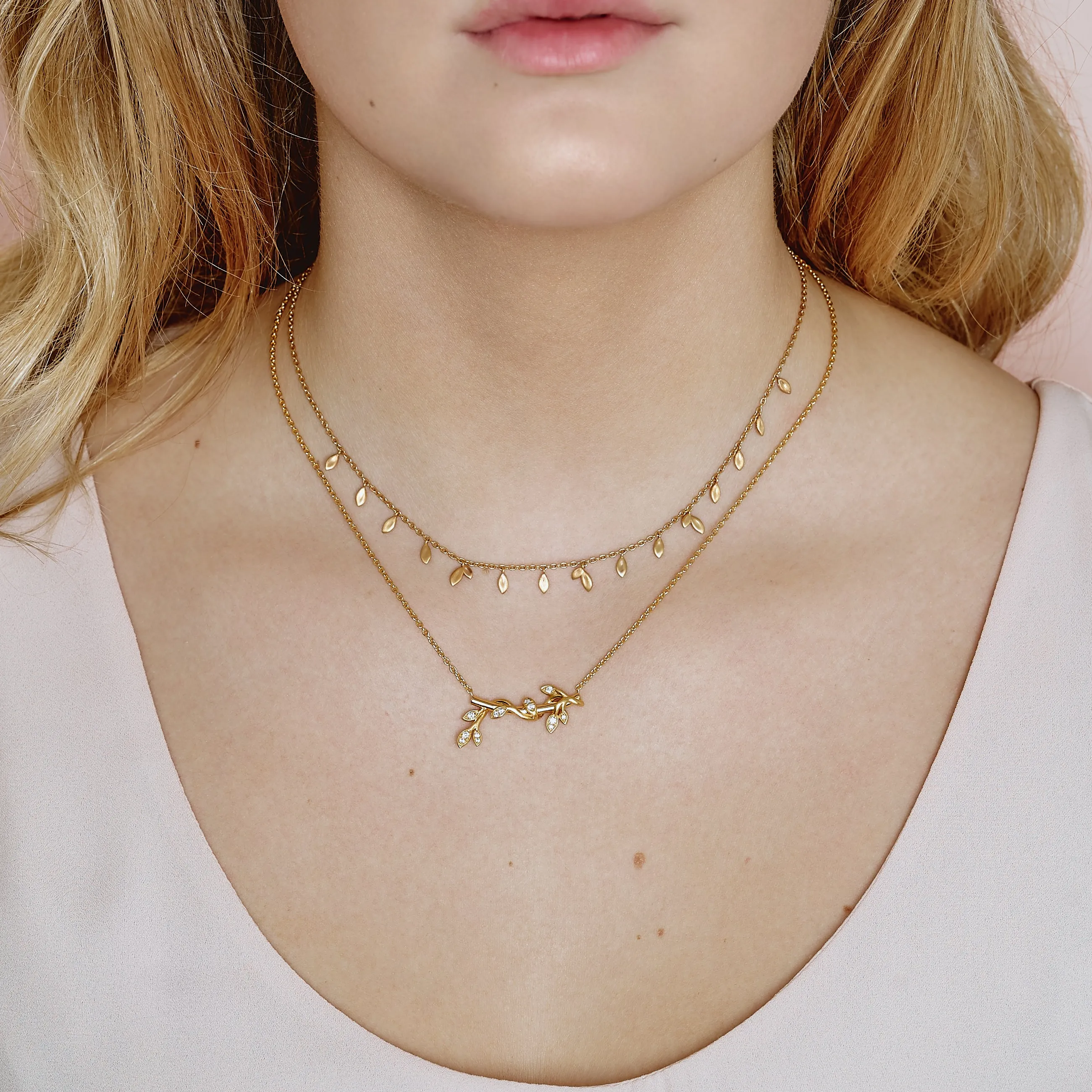 byBiehl® Danmark Jungle Vine halskæde 14K forgyldt sølv Discount