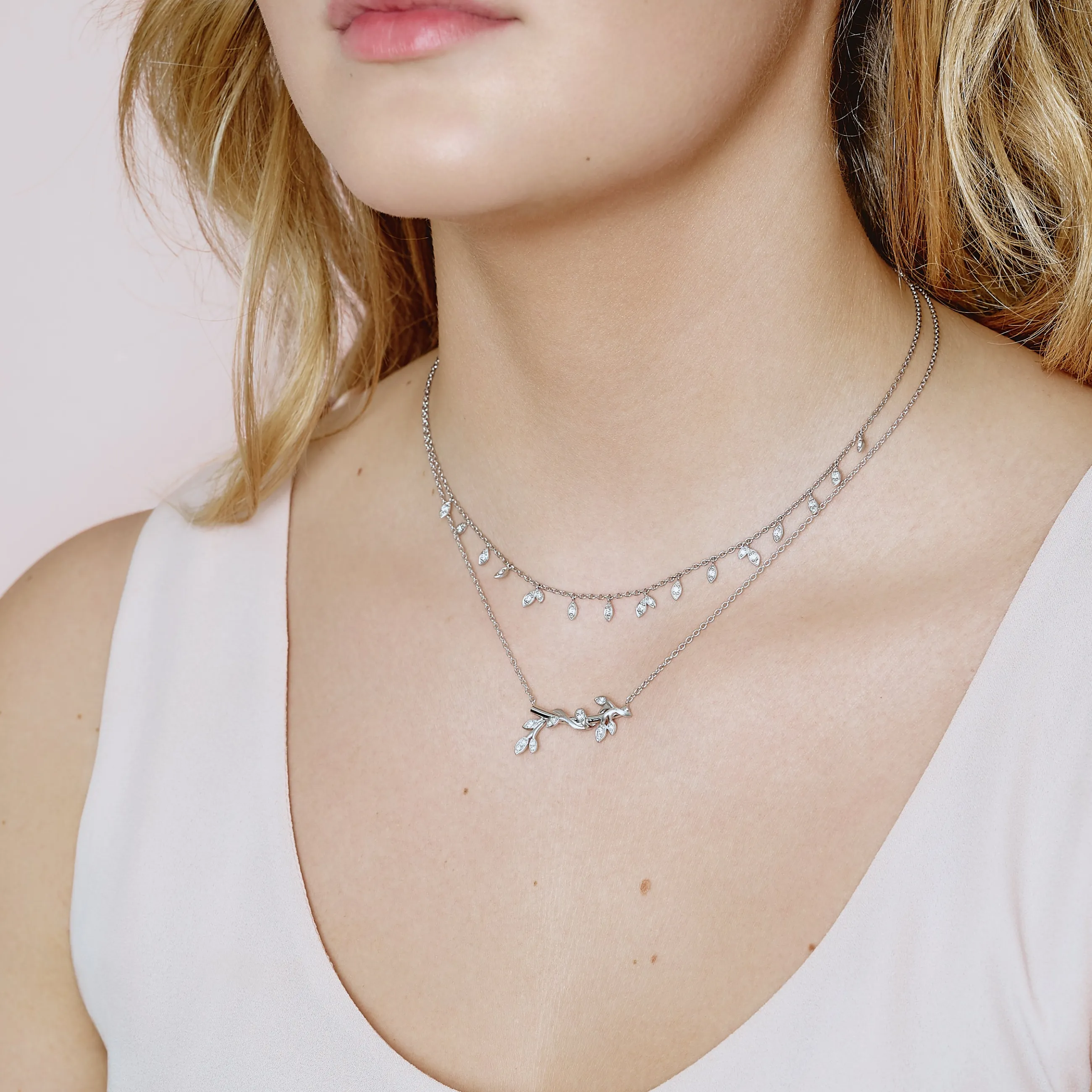 byBiehl® Danmark Jungle Vine Sparkle halskæde Sterling sølv / Zirkonia Shop