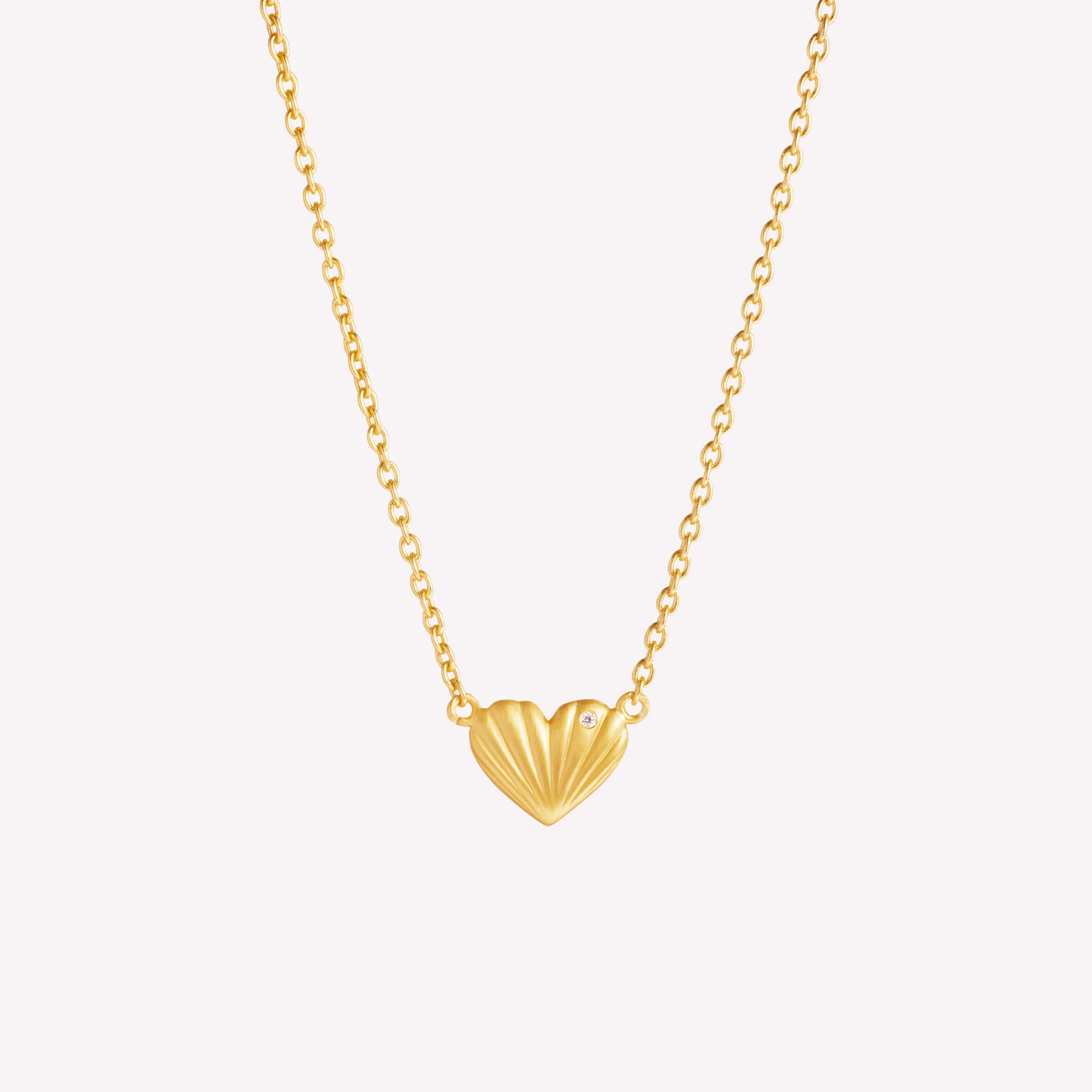 byBiehl® Danmark Just Love hjerte halskæde 14K forgyldt sølv New