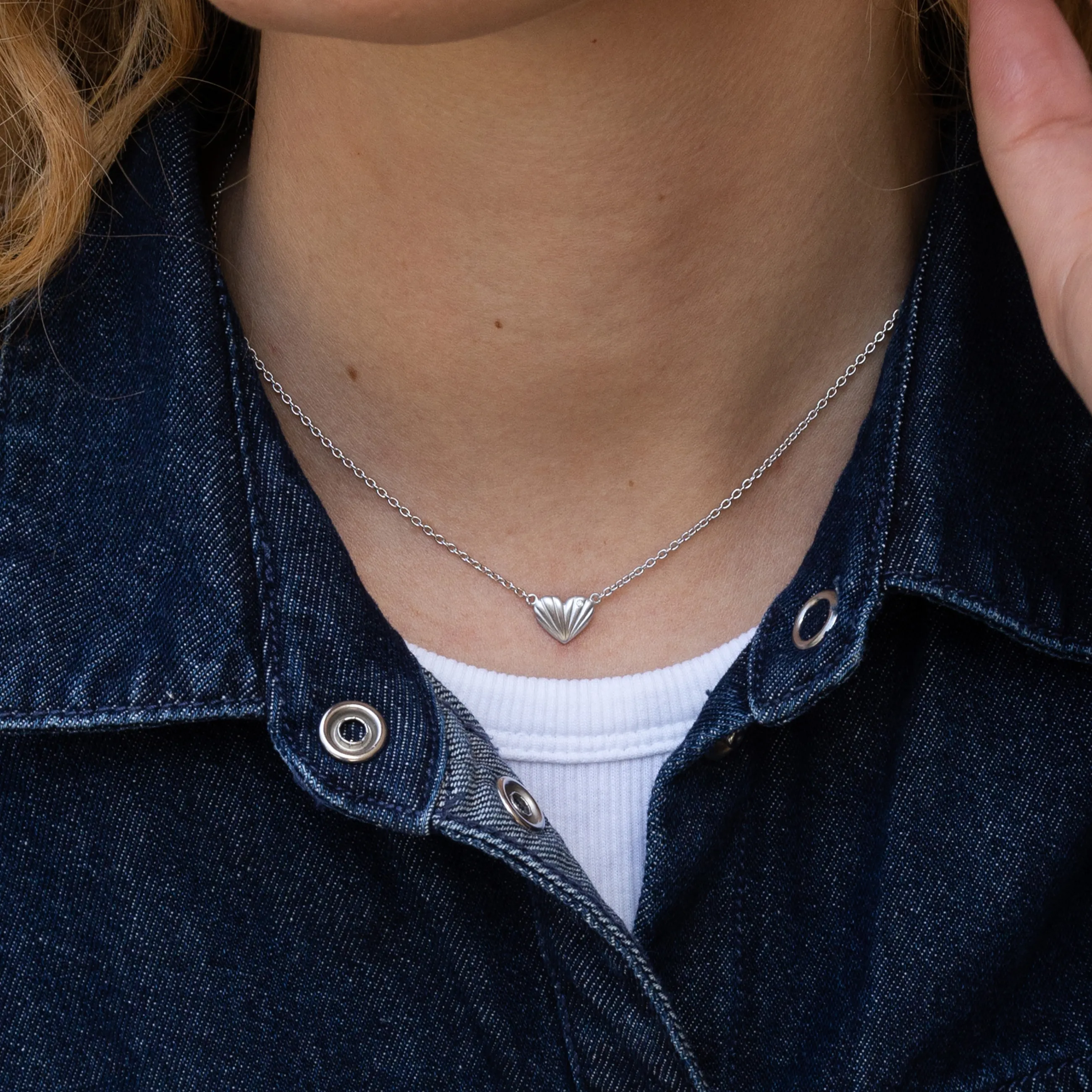 byBiehl® Danmark Just Love hjerte halskæde Sterling sølv Discount