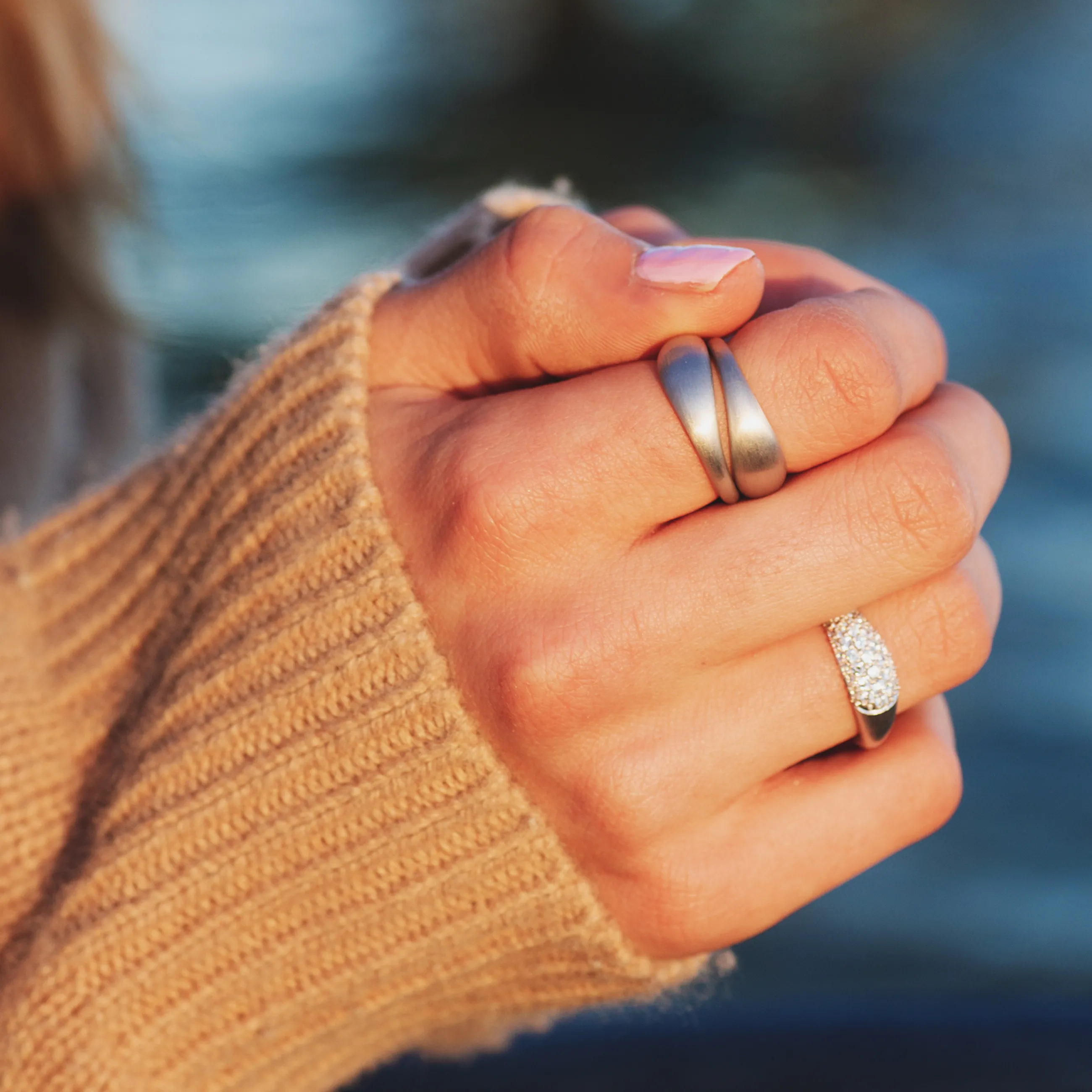 byBiehl® Danmark Ocean Flow ring Sterling sølv Sale