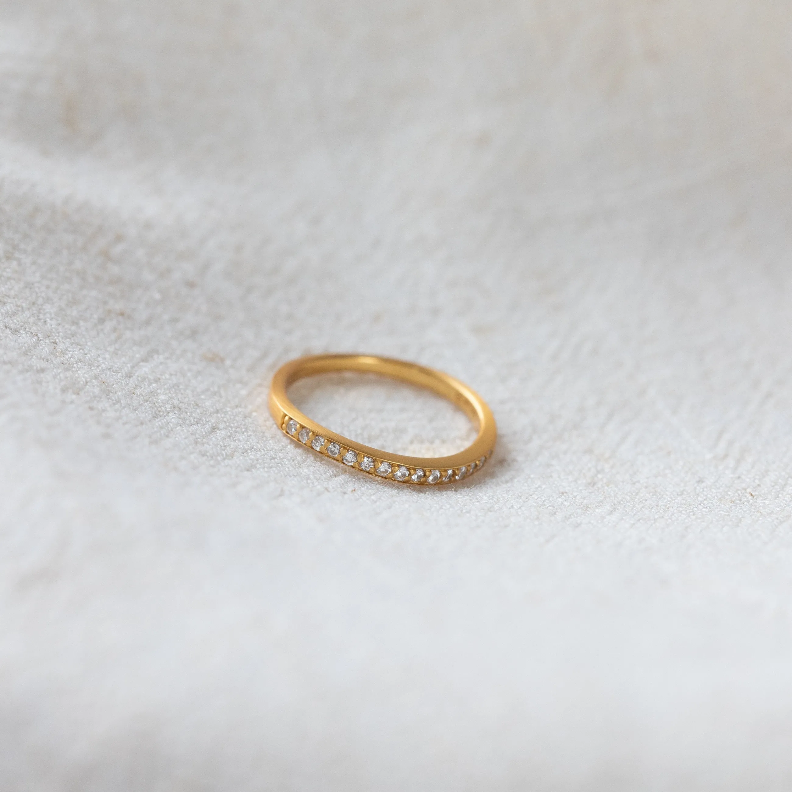 byBiehl® Danmark Ocean Flow Sparkle Band 14K forgyldt sølv Best Sale