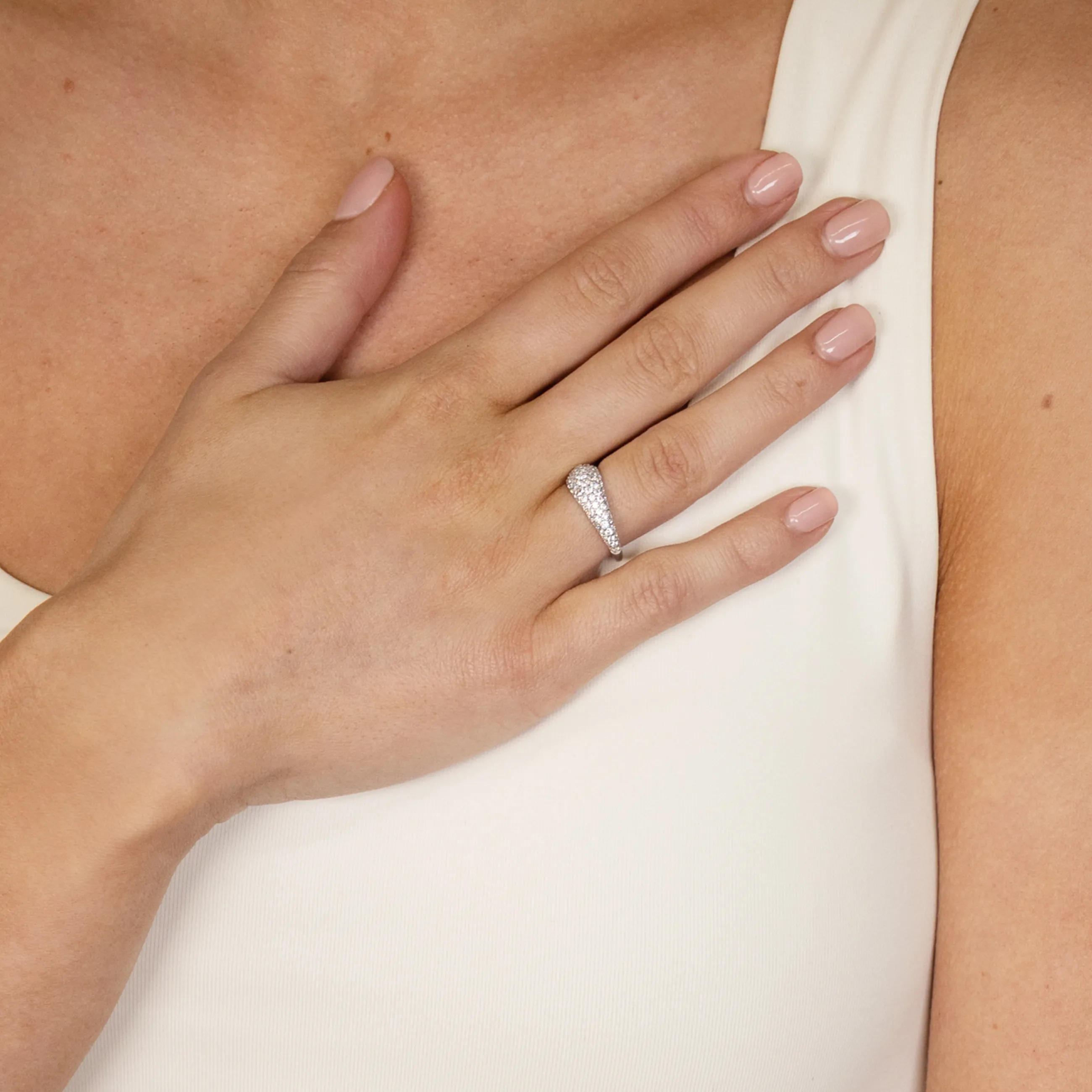 byBiehl® Danmark Ocean Flow Sparkle ring Sterling sølv / Zirkonia Cheap