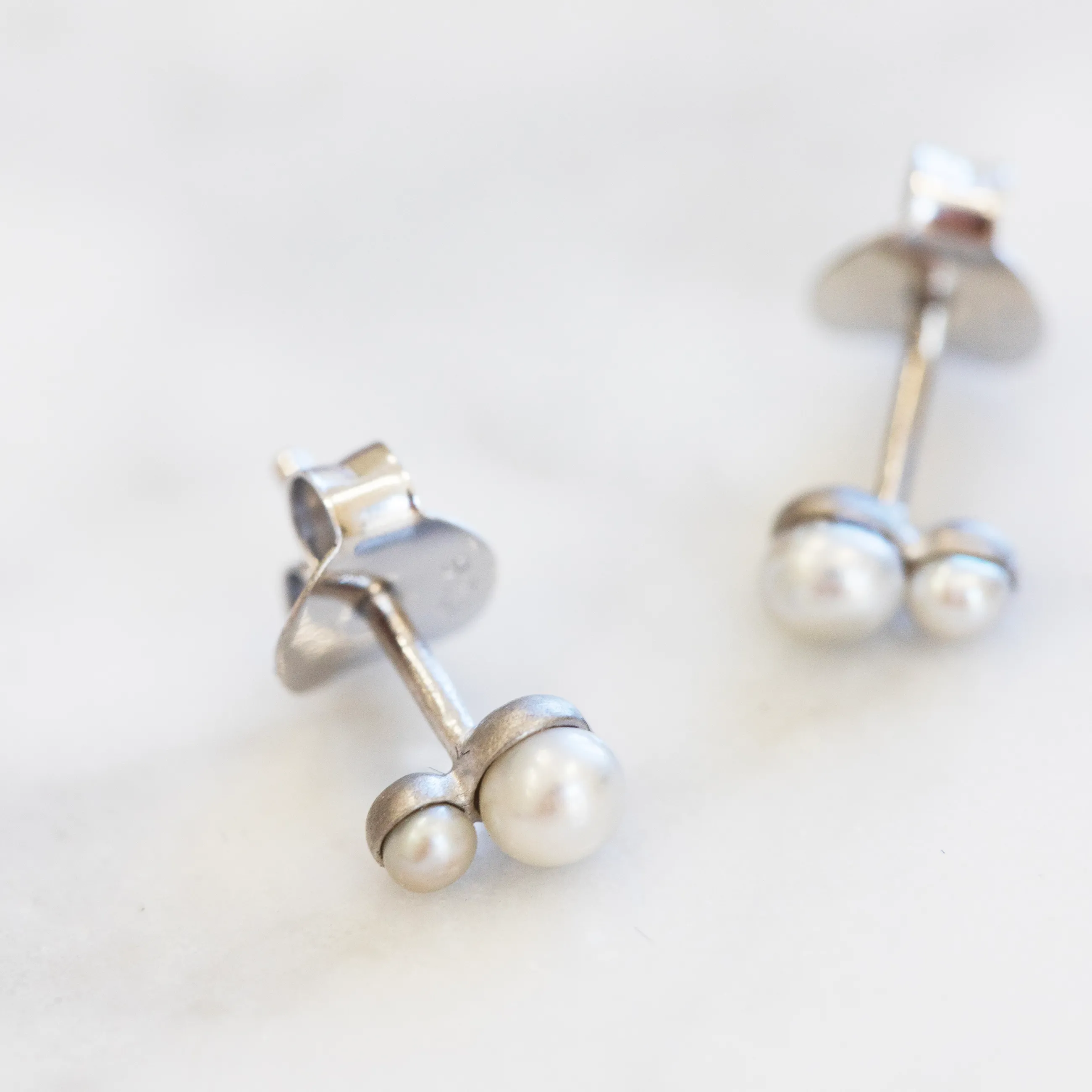 byBiehl® Danmark Pearl Double ørestikker Sterling sølv Cheap