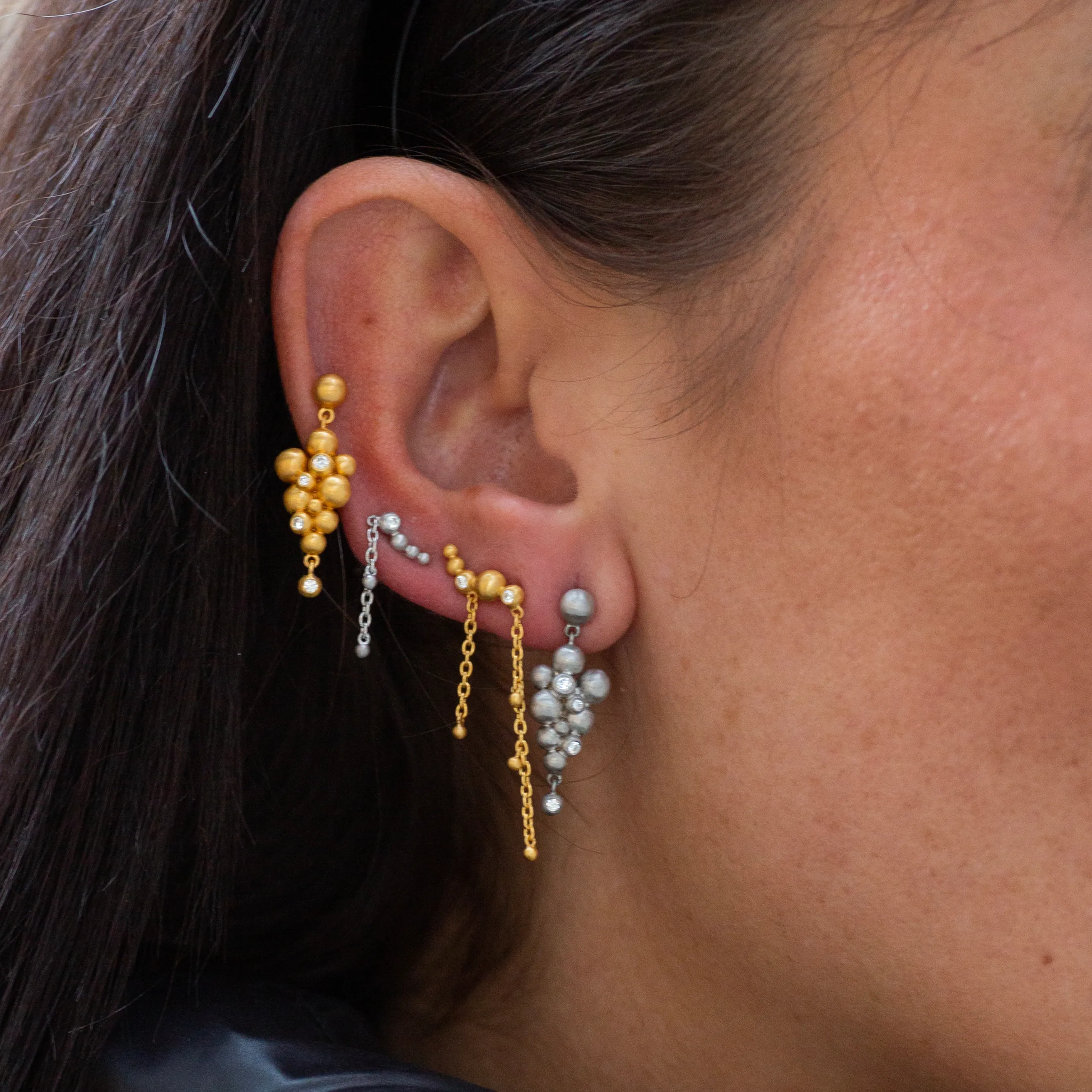 byBiehl® Danmark Pebbles Earclimber Strings Sterling sølv Shop