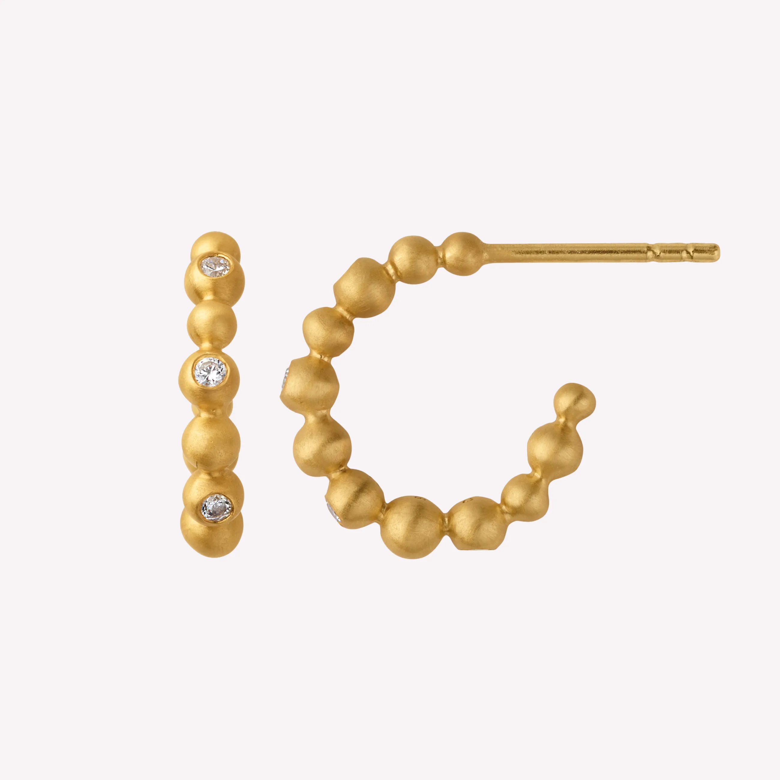 byBiehl® Danmark Pebbles Hoops Small 14K forgyldt sølv Hot