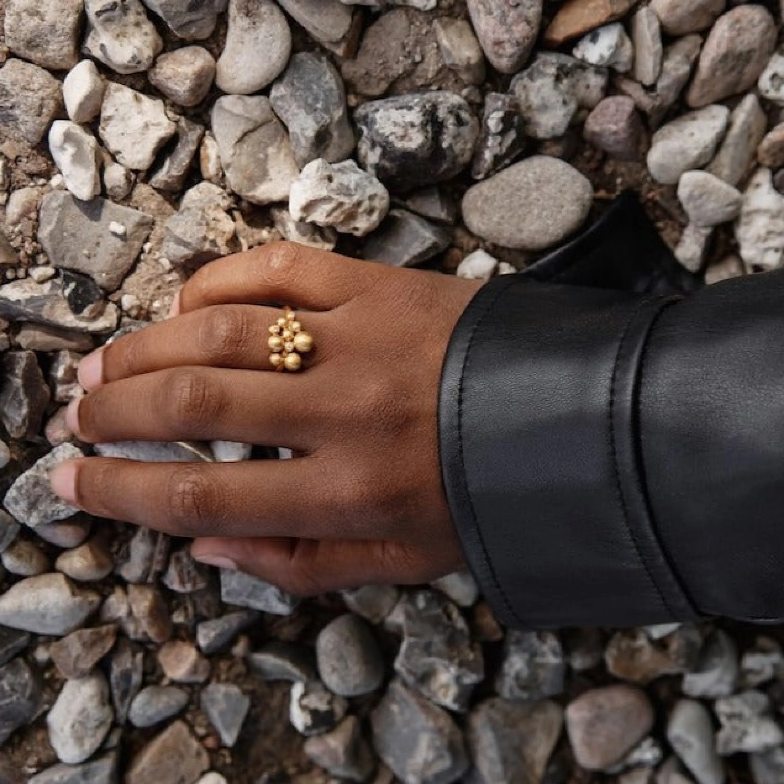 byBiehl® Danmark Pebbles ring 14K forgyldt sølv Best