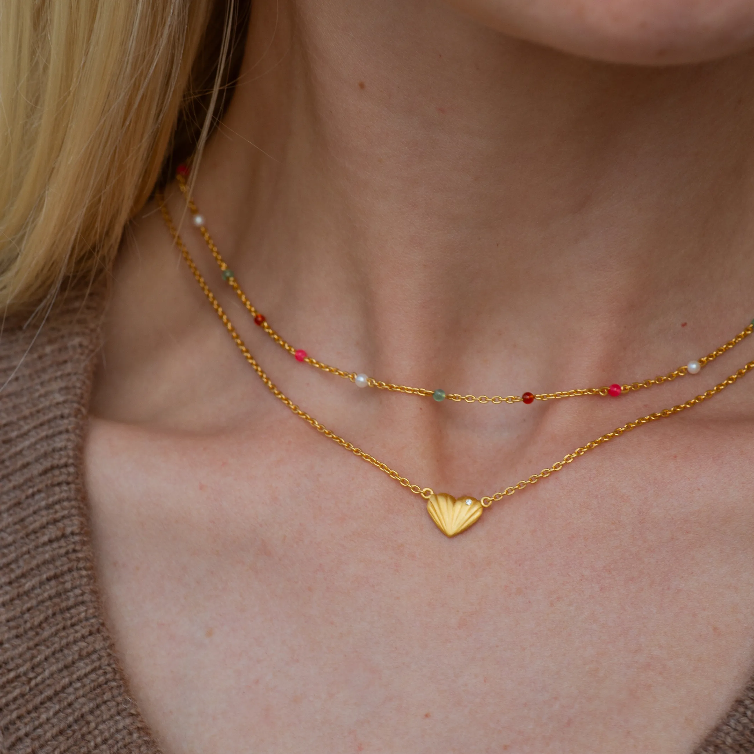 byBiehl® Danmark Scarlett Colors halskæde 14K forgyldt sølv / Colors Best Sale