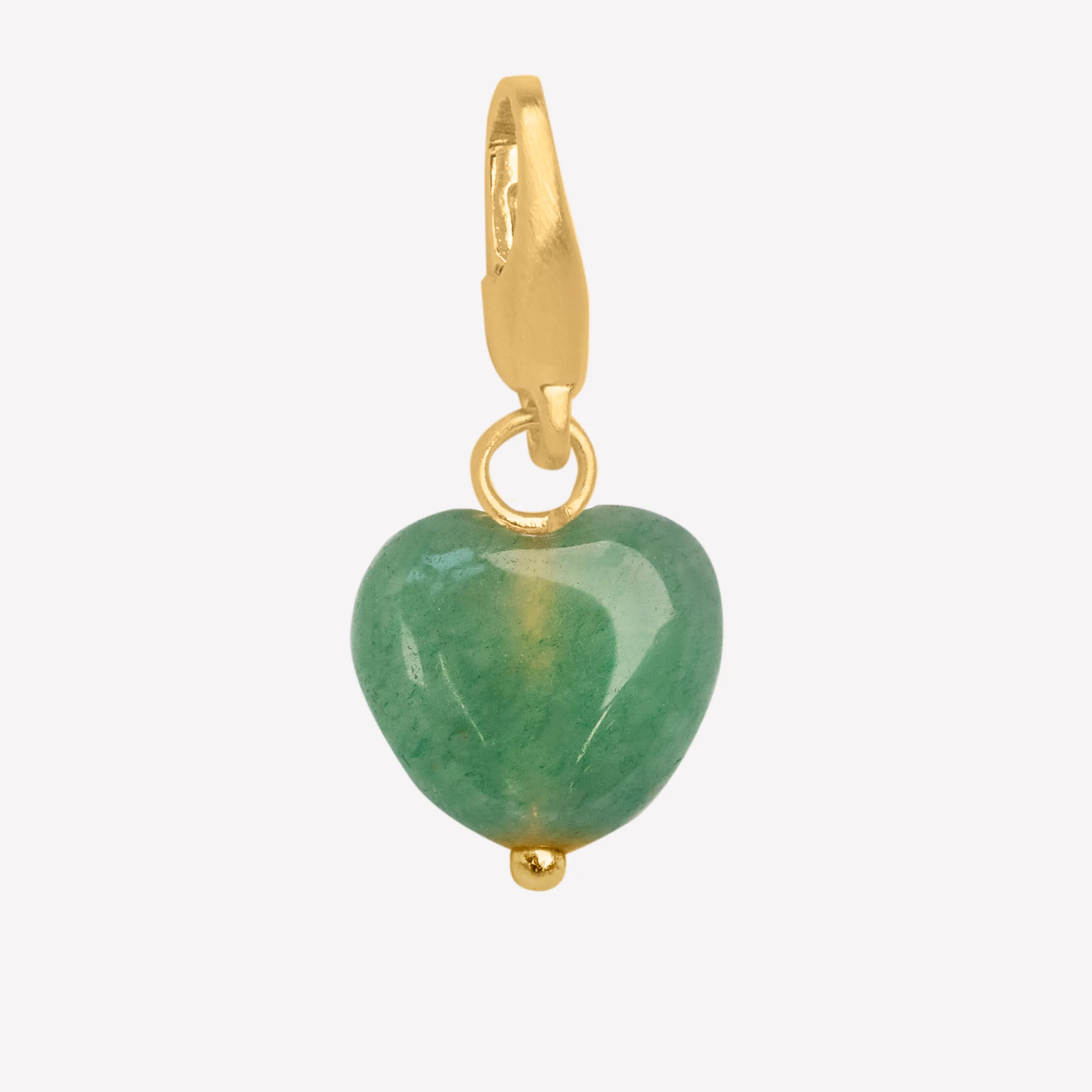 byBiehl® Danmark Soft Heart Charm Green 14k guldbelagt New