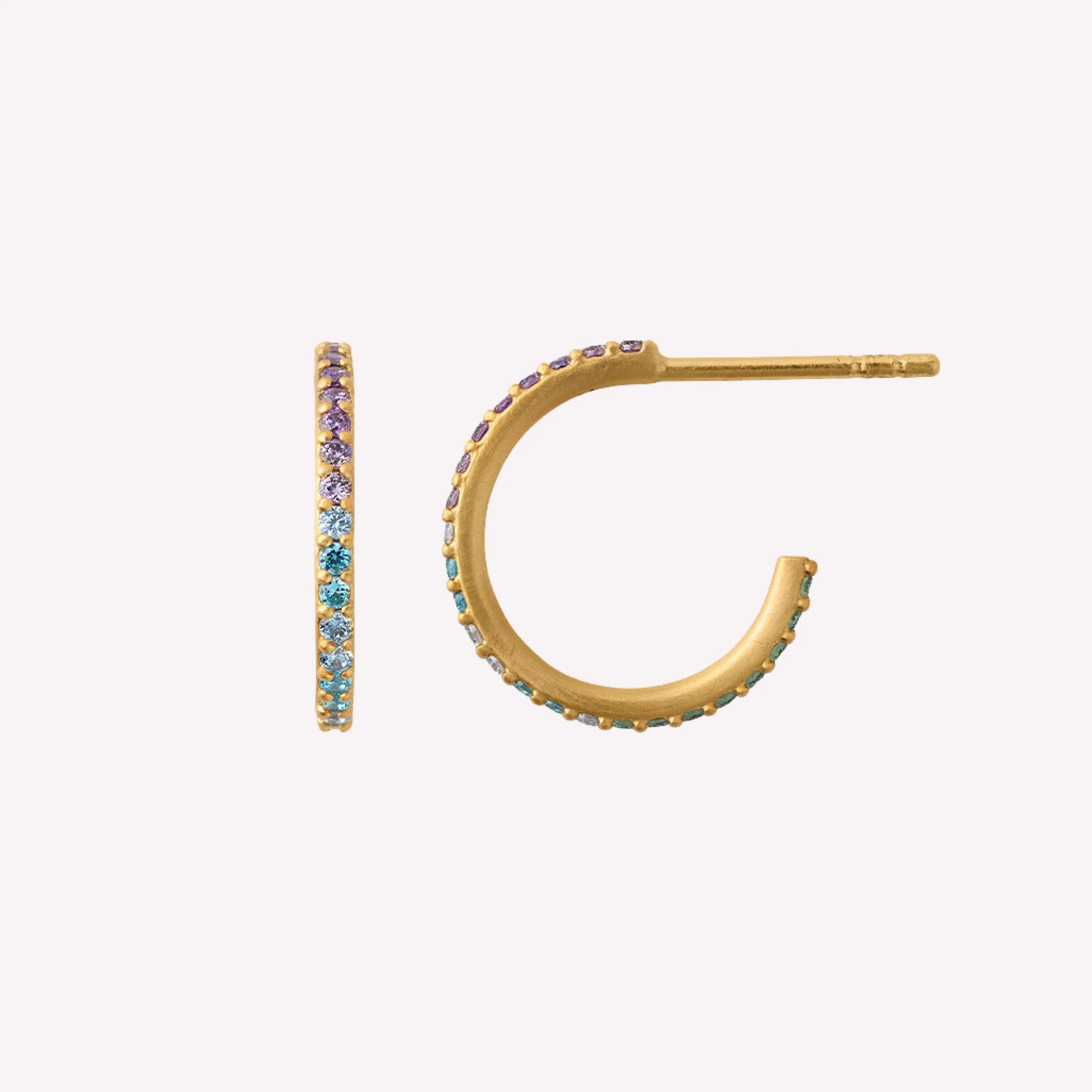 byBiehl® Danmark Sparkle Hoops Mini Pastels 14K forgyldt sølv / Pastels Fashion