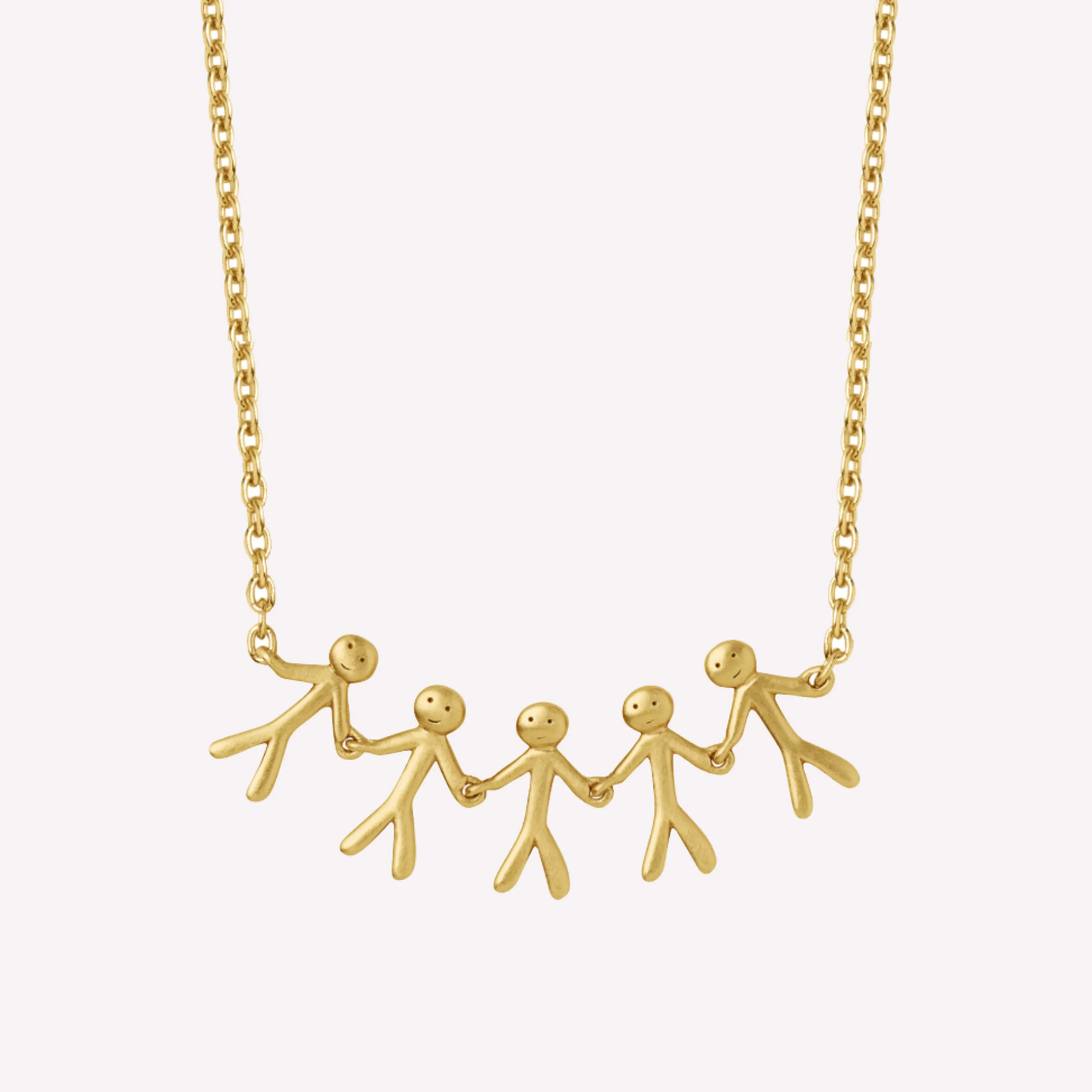 byBiehl® Danmark Together Family 5 halskæde 14K forgyldt sølv Best