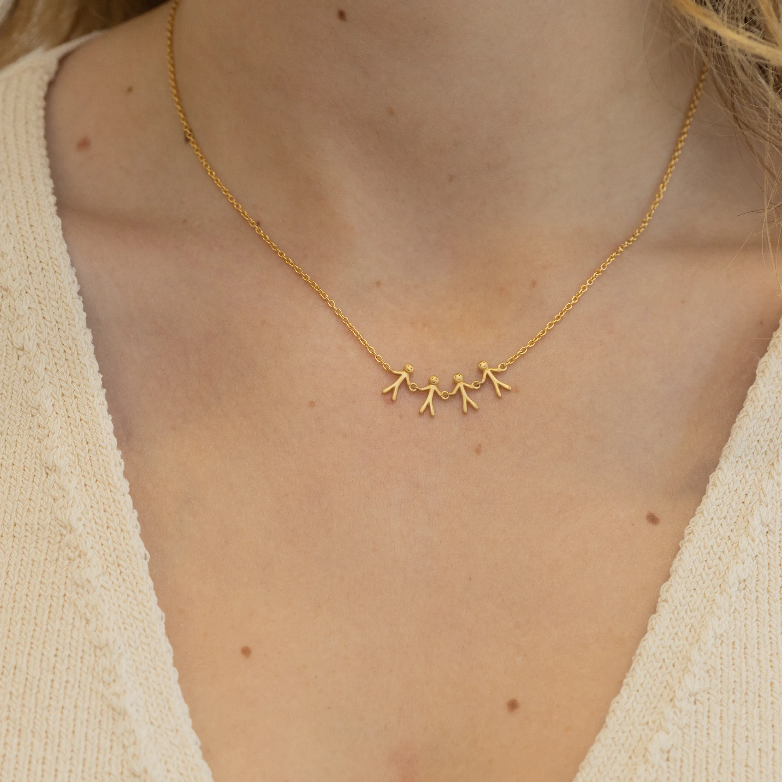 byBiehl® Danmark Together Family 4 halskæde 14K forgyldt sølv Best Sale