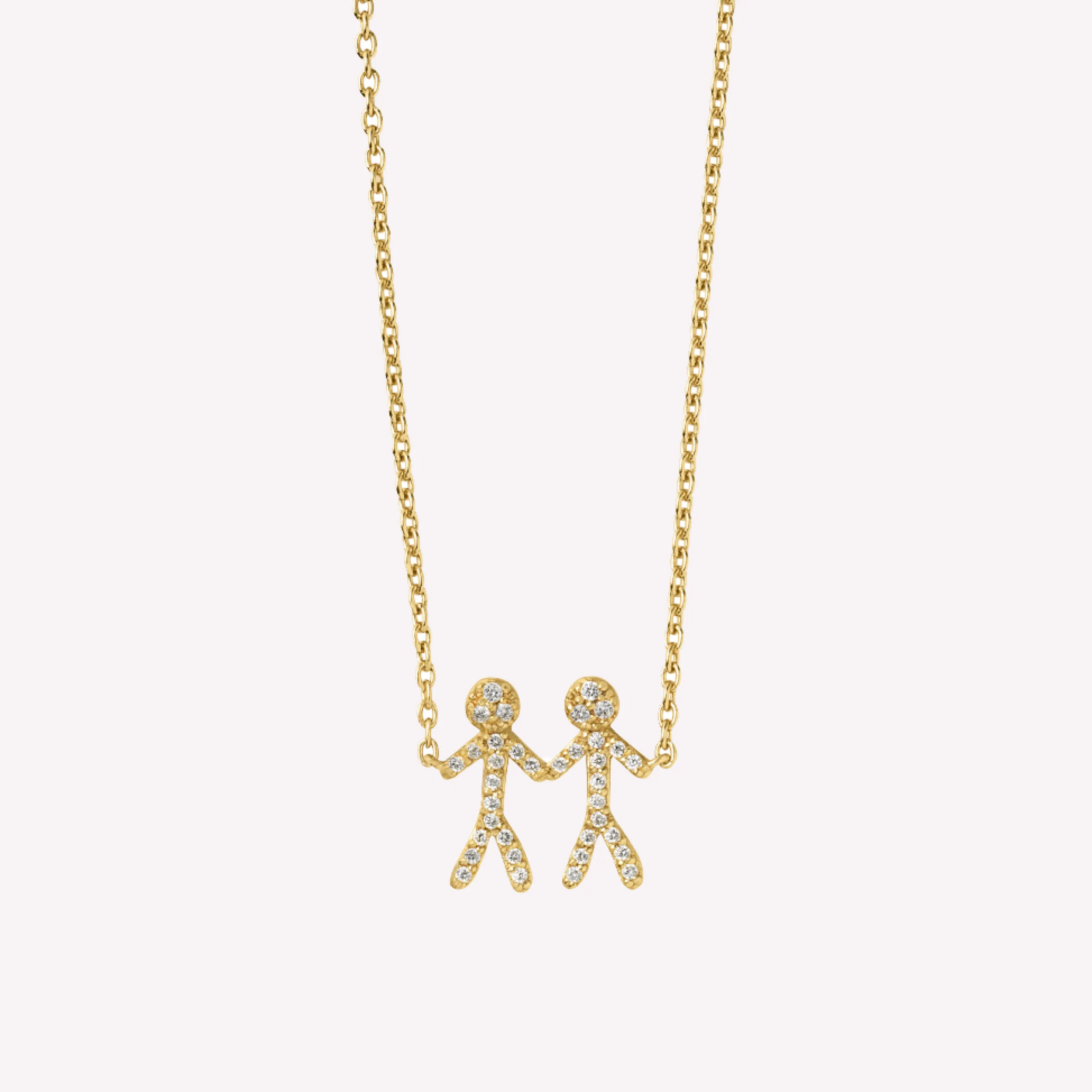 byBiehl® Danmark Together You & Me halskæde 14K forgyldt sølv Hot