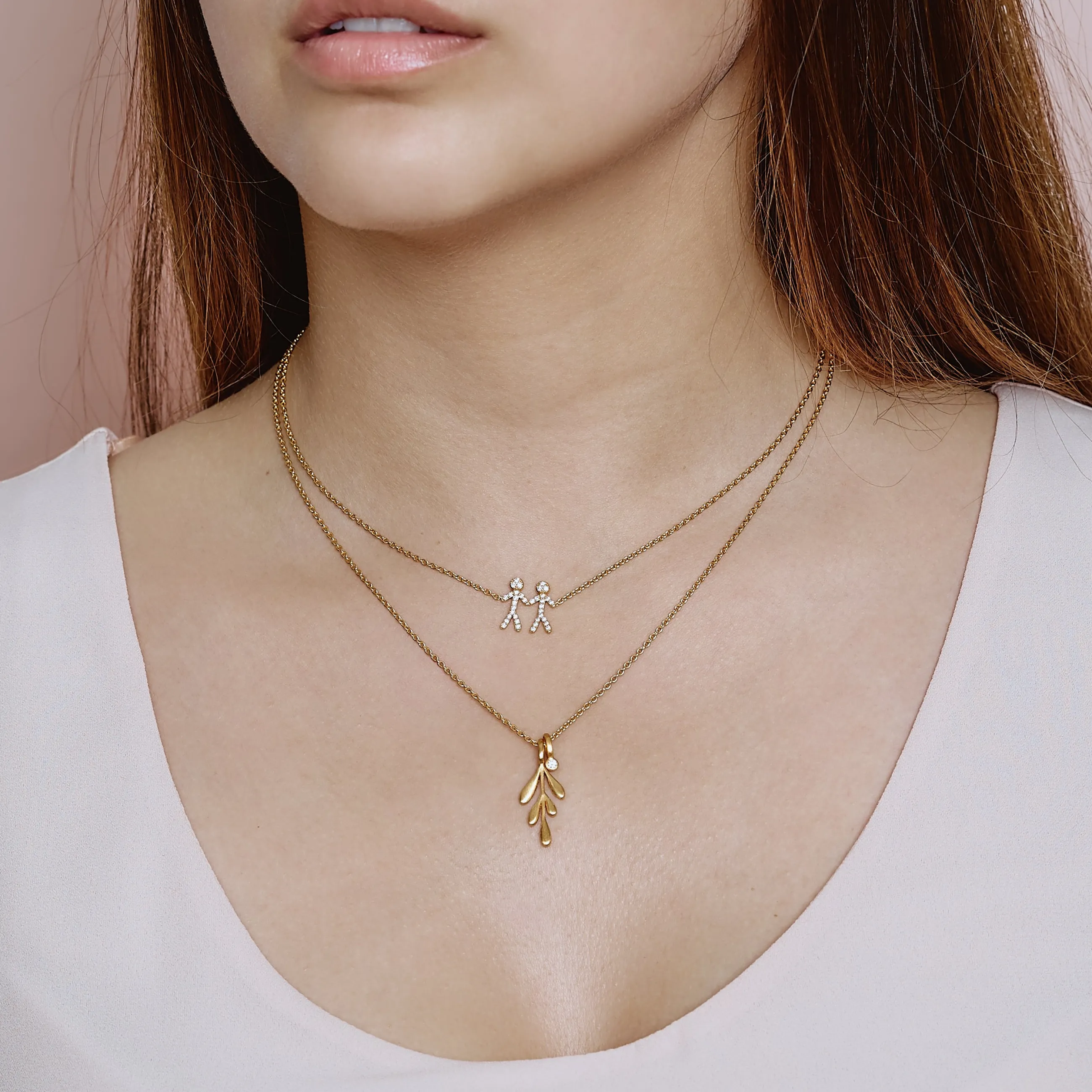 byBiehl® Danmark Together You & Me halskæde 14K forgyldt sølv Hot