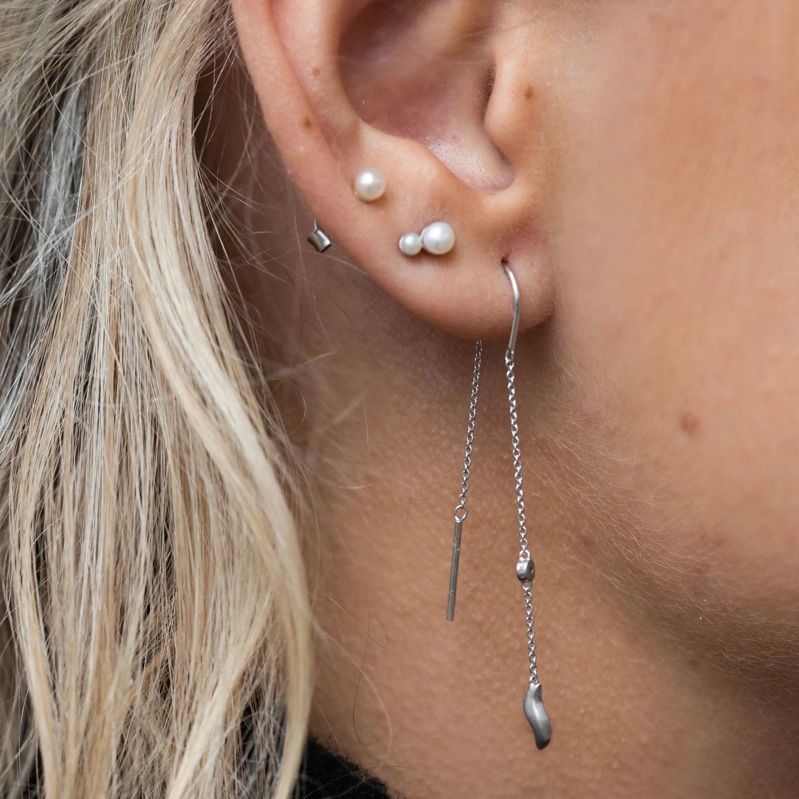 byBiehl® Danmark Wave Dangling Sterling sølv Flash Sale