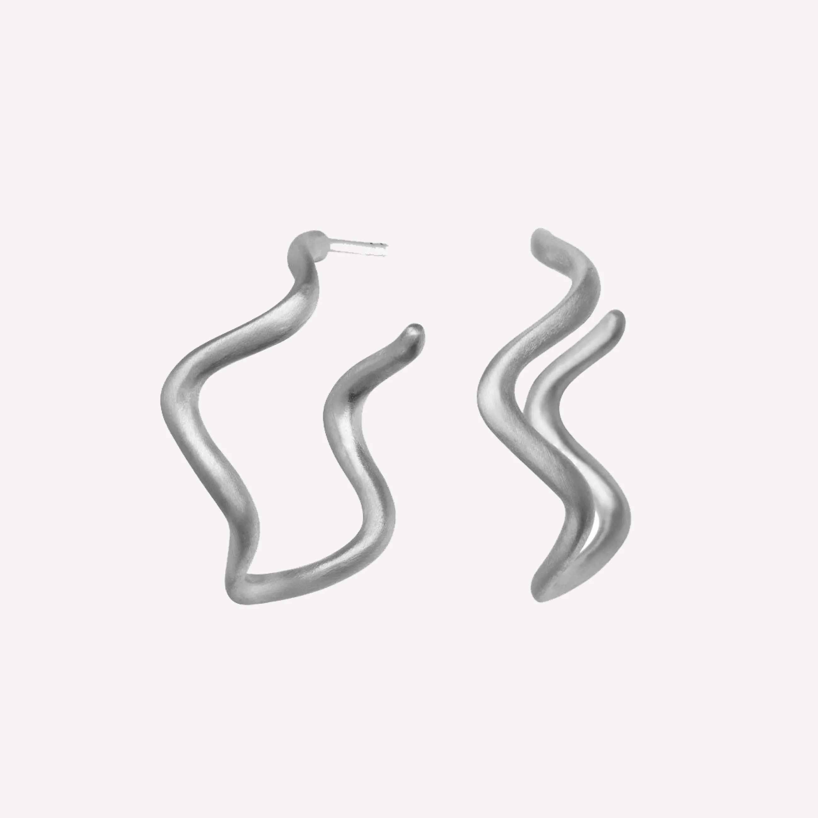 byBiehl® Danmark Wave Hoops Sterling sølv New