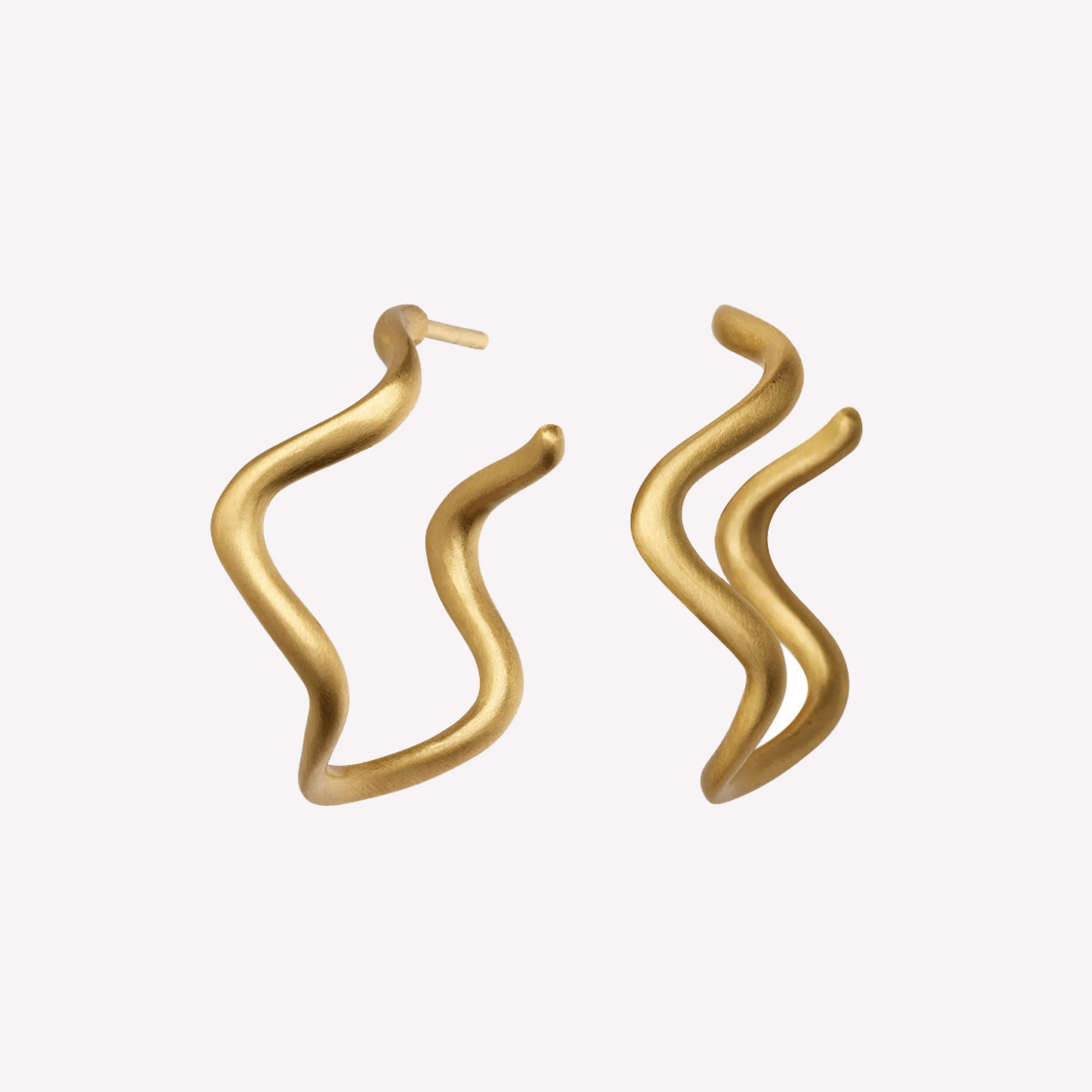 byBiehl® Danmark Wave Hoops 14K forgyldt sølv Hot