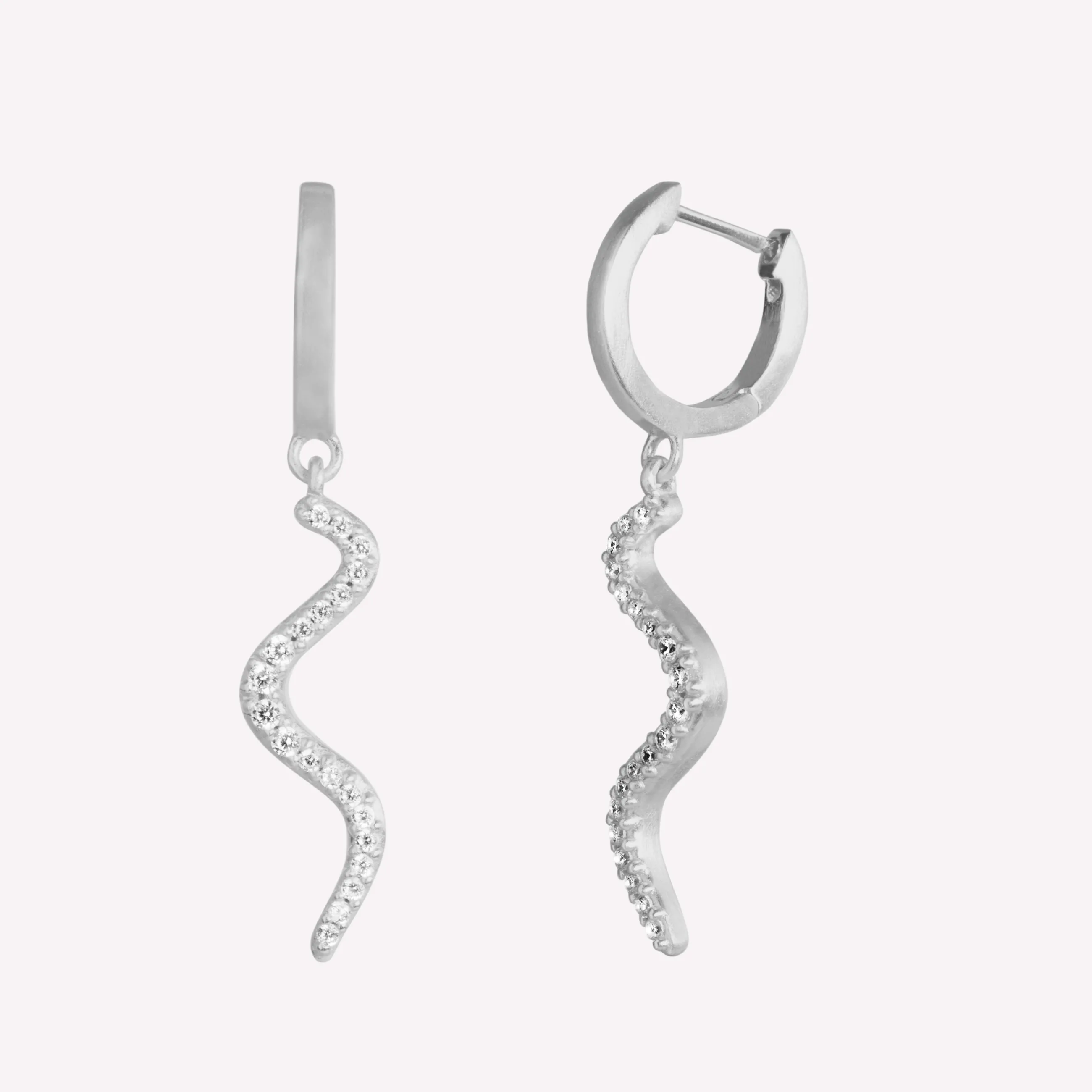 byBiehl® Danmark Wave Sparkle Hoop Mini Sterling sølv Flash Sale