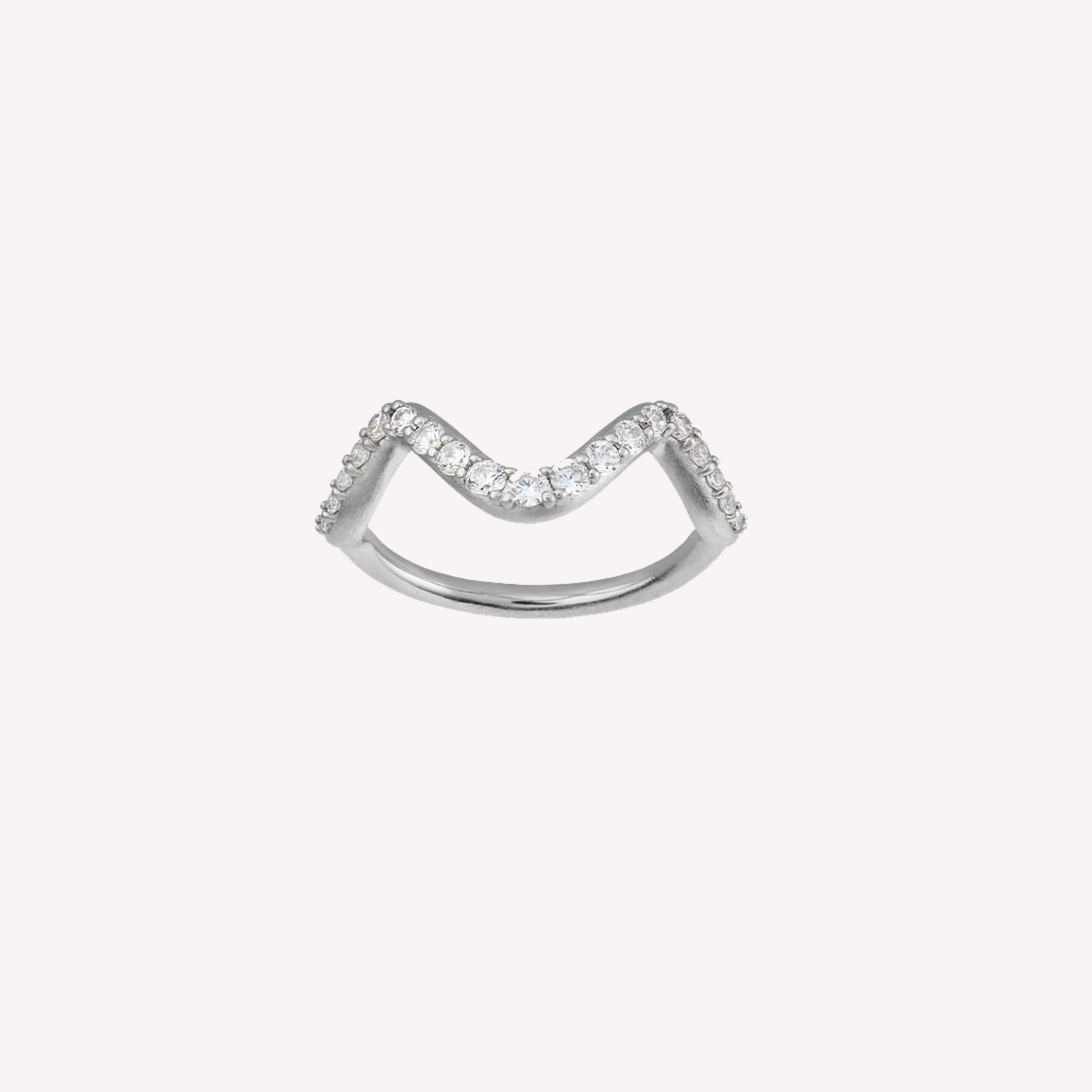 byBiehl® Danmark Wave Sparkle Small ring Sterling sølv / Zirkonia Best Sale